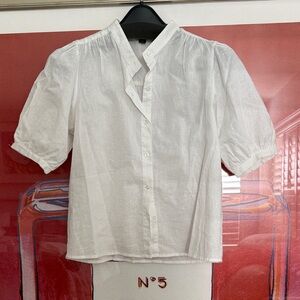 White linen top SAKS